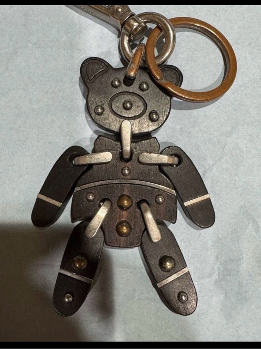 Prada Teddy Bear Key/Bag Charm Brown Unisex Luxury Accessory